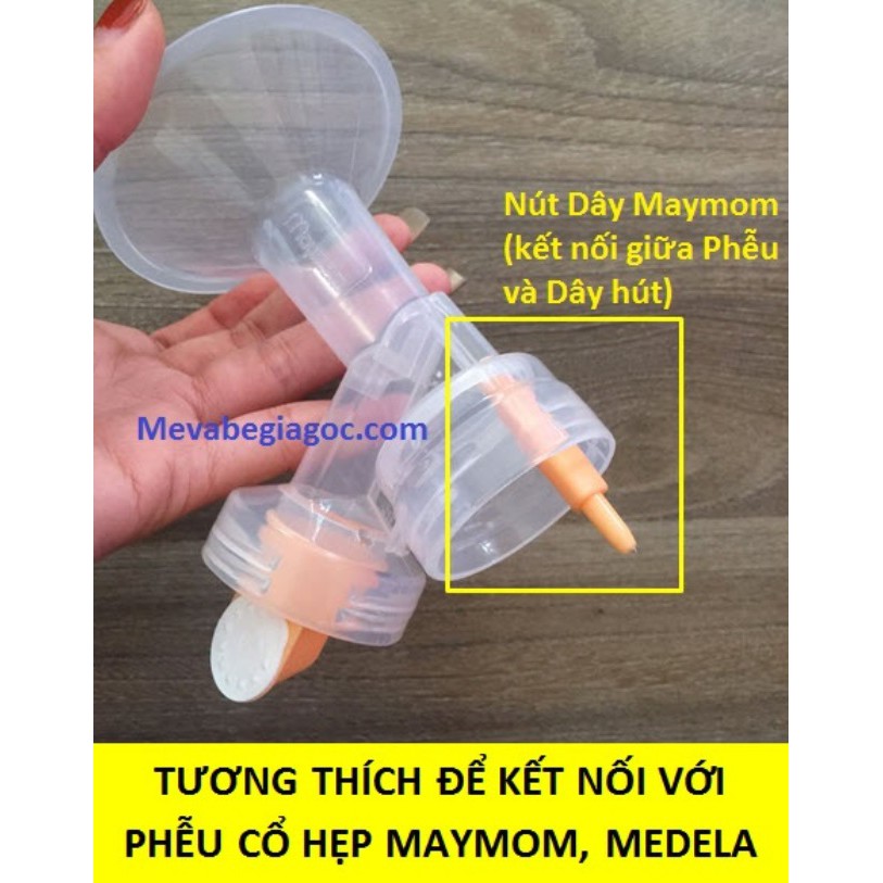 (Trợ giá) Nút Dây Maymom (kết nối giữa Phễu và Dây hút) - Tương thích để kết nối với loại Phễu cổ hẹp Maymom hoặc Medela