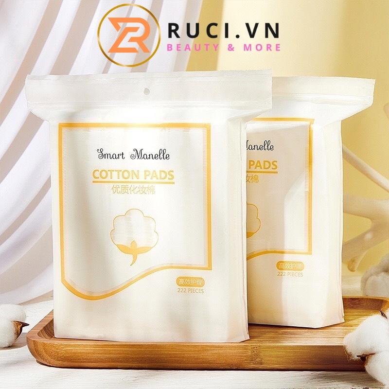 Bông tẩy trang 222 miếng Lameila cotton pad không xù lông nội địa trung BTT222