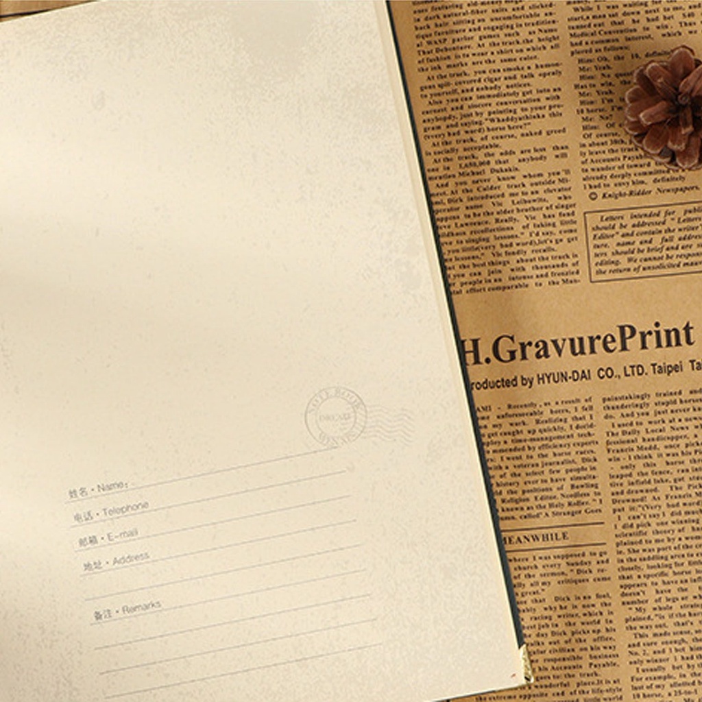 Sổ Tay Nhật Ký Sáng Tạo Phong Cách Châu Âu Cổ Điển Nhiều Màu Sắc