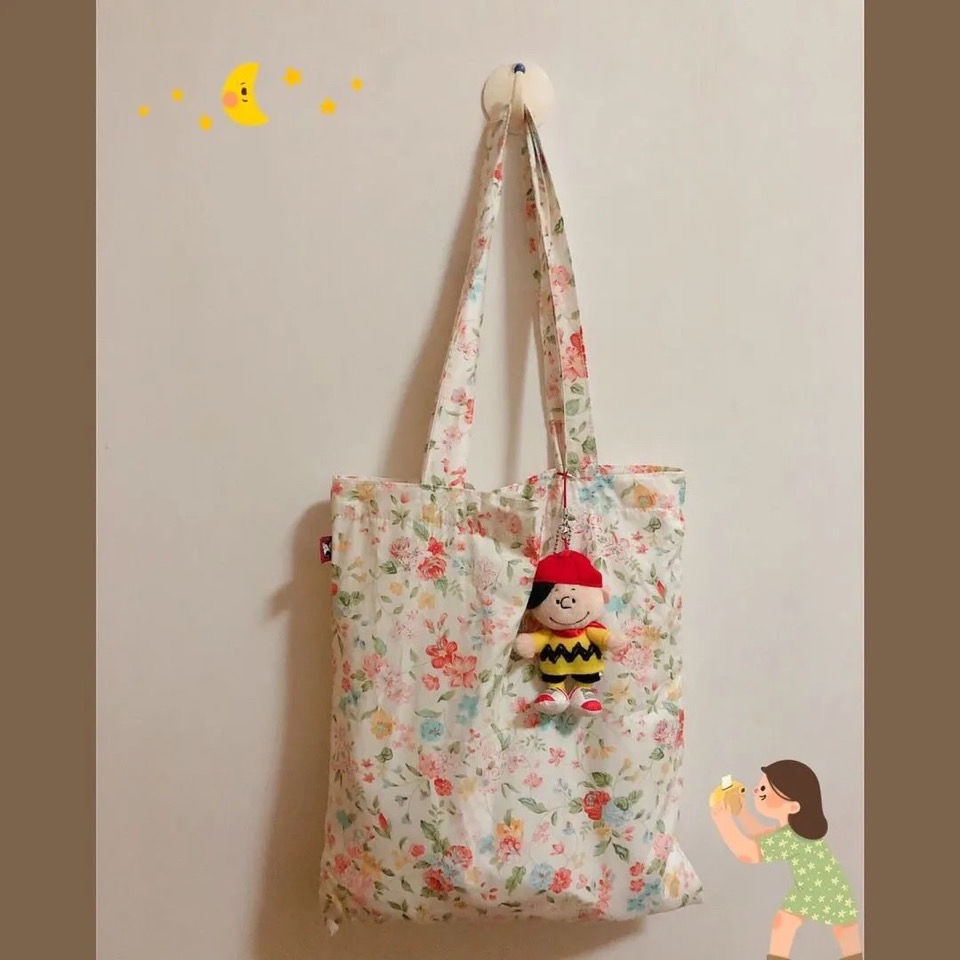 Túi canvas đeo vai phong cách thời trang vintage