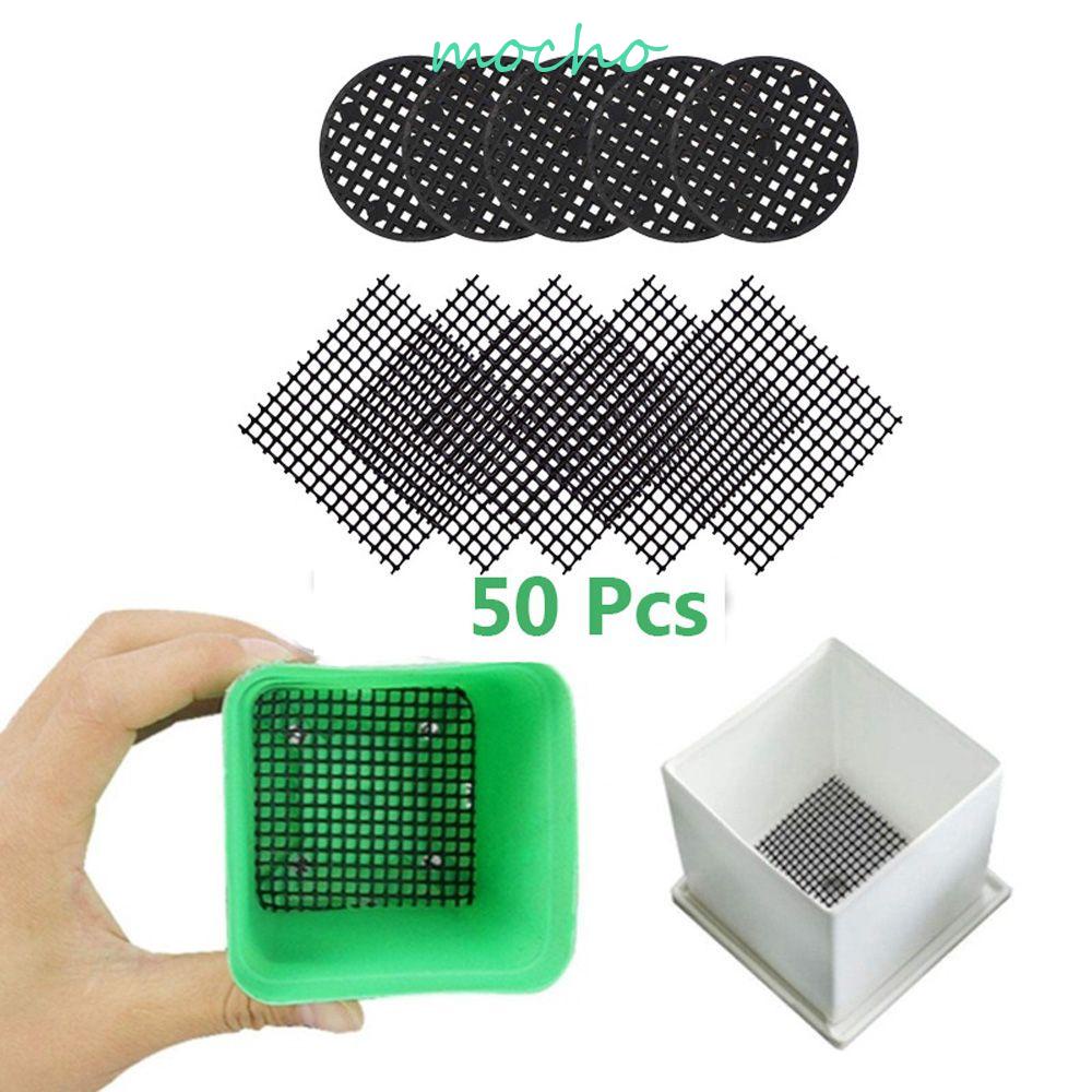 Set 50 Tấm Lưới Lót Chậu Hoa Bằng Nhựa Chống Mất Đất