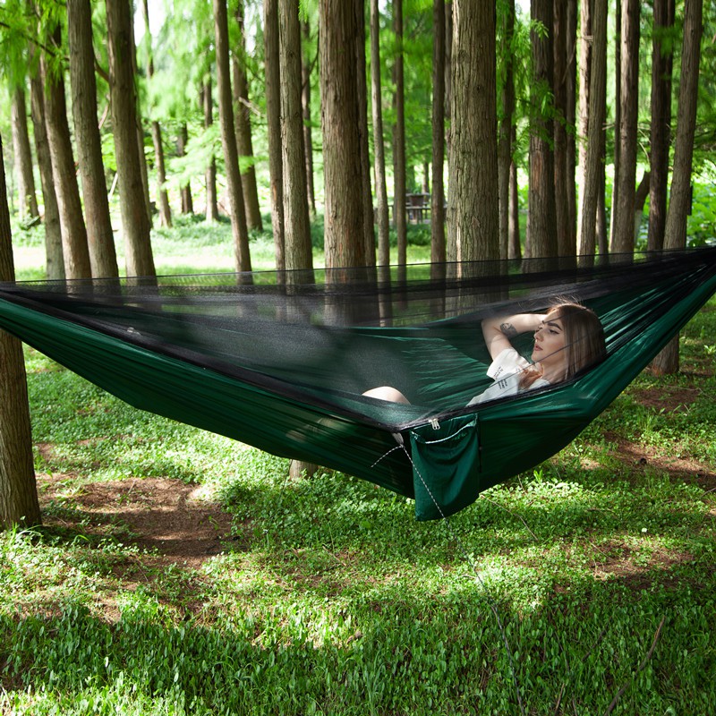 Võng Treo Tự Động Bằng nylon Siêu Nhẹ Chống Thấm Nước 290 * 140 cm Cho 1-2 Người