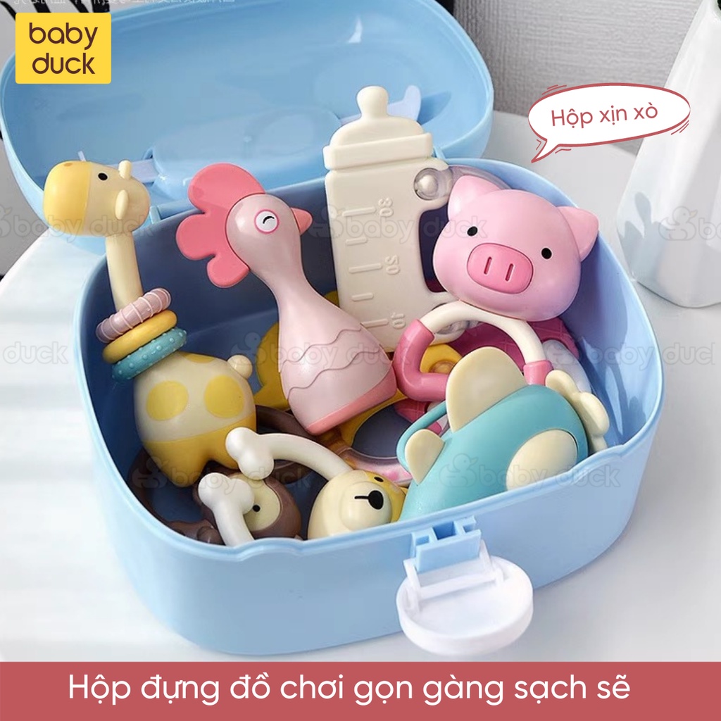 Xúc xắc gặm nướu cho bé Goryeo được làm từ nhựa ABS cao cấp có hộp đựng 6/9 món, lục lạc cho bé, đồ chơi