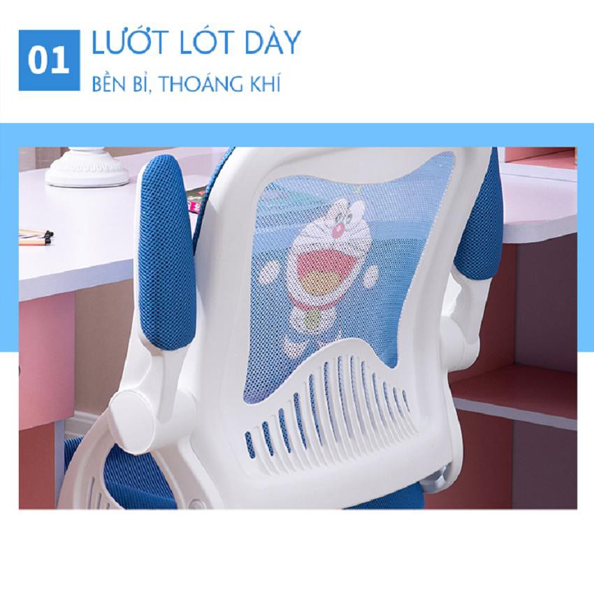 [Tặng thảm chống trượt ] Ghế ngồi học chống gù lưng cho bé - Lưng lưới thoáng khí, bánh xe trọng lực, thay đổi chiều cao | BigBuy360 - bigbuy360.vn