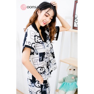 Bộ đồ ngủ lụa hàn Sắc Màu Yêu Thương [ Moonsa ]