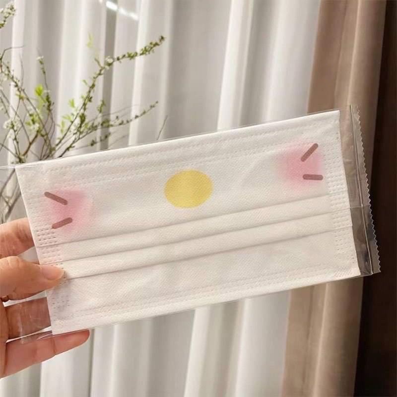 Khẩu trang in hình mũi thỏ - mũi heo siêu đáng yêu- Mỗi cái một túi tiệt trùng riêng
