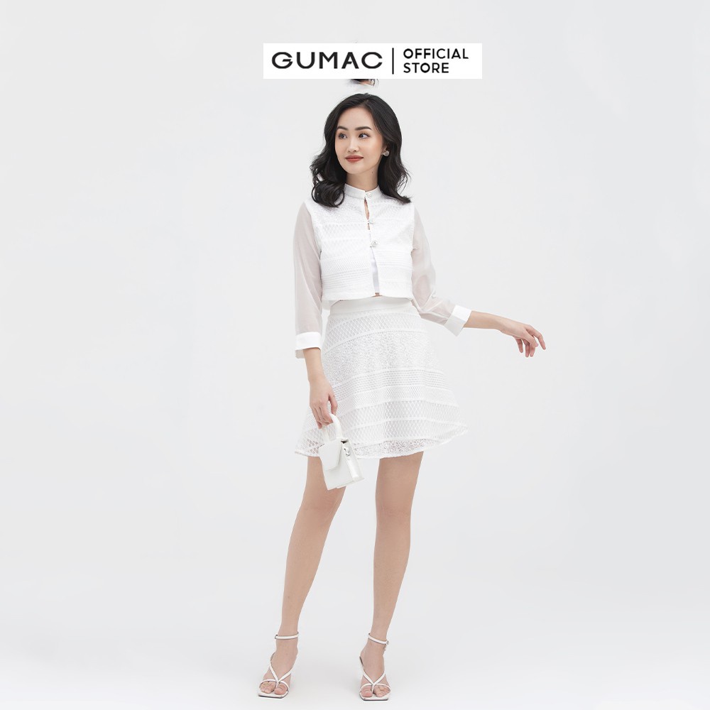 Áo sơ mi nữ tay dài GUMAC phong cách trẻ trung, cá tính AB885
