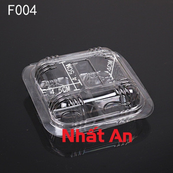 Hộp nhựa trong 4 ngăn F004 - Set 100 cái