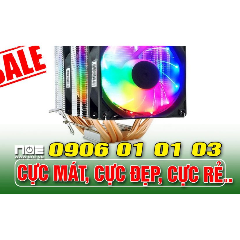 Fan tản nhiệt cpu I7 I9 I10 XEON ĐÁNG DÙNG NHẤT. M-X6- 6 Lõi đồng