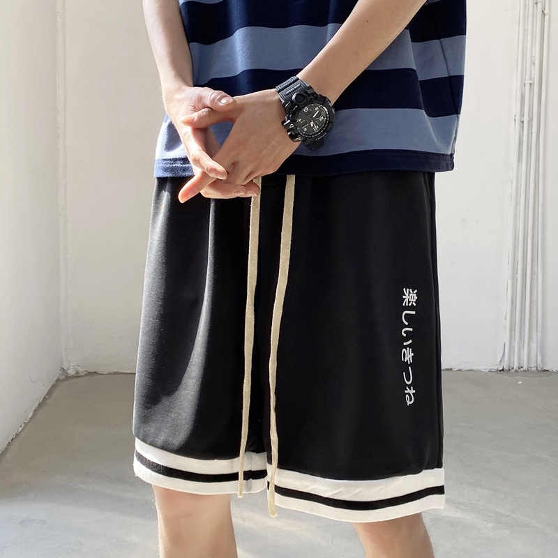 Quần Nam Ngắn Bigsize Thể Thao In Chữ Thời Trang Hàn Quốc Fashion Quần Jogger Nam Ngắn Rộng Thùng Thình Unisex