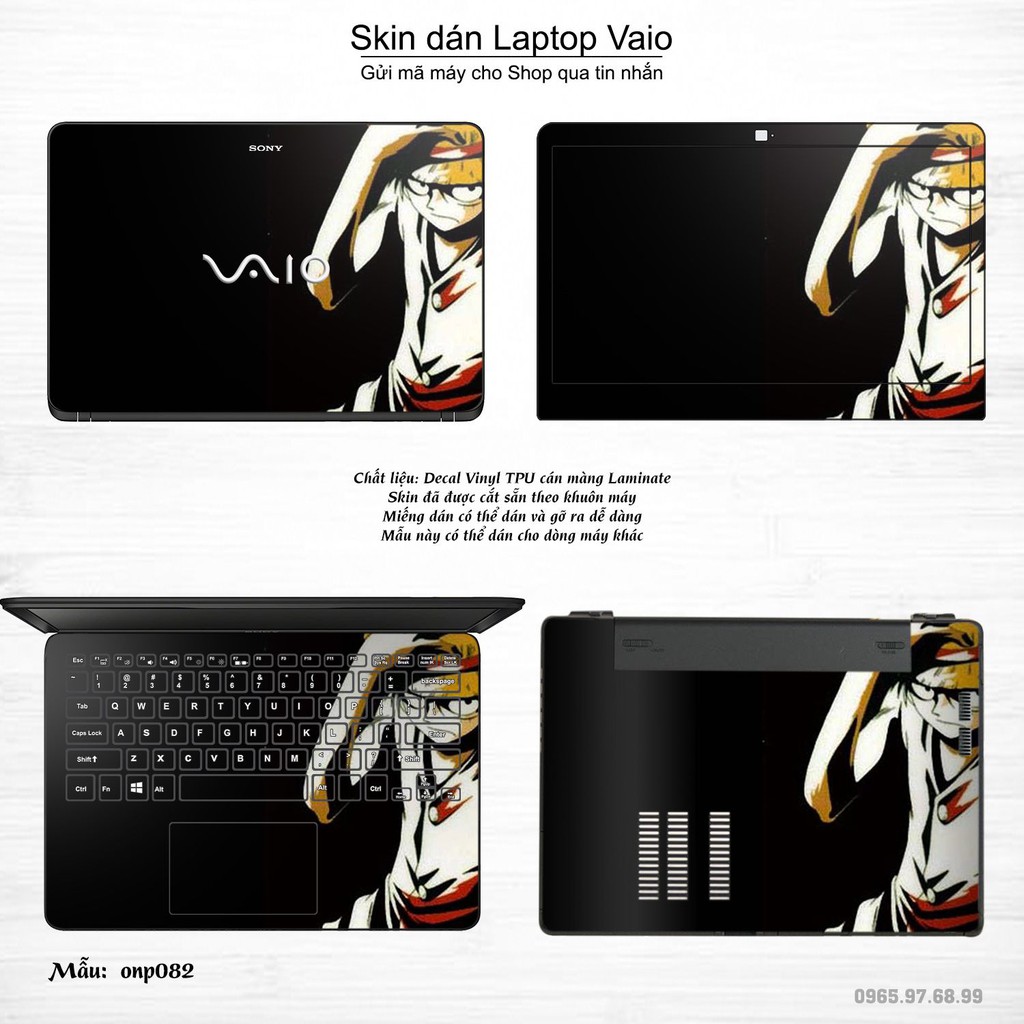 Skin dán Laptop Sony Vaio in hình One Piece _nhiều mẫu 7 (inbox mã máy cho Shop)