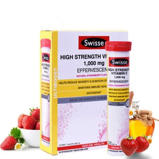 (FREE SHIP - Hàng chính hãng Úc) Viên sủi Swisse Ultiboost High Strength Vitamin C 60 viên (3 ống)