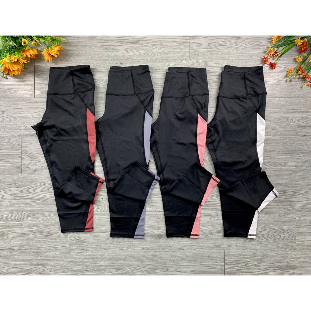 [ FREE SHIP ] Quần Lửng Phối Màu Có Túi Tập Gym Yoga Ecrobic
