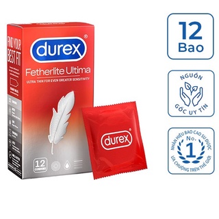 Bao Cao Su SIÊU MỎNG Durex Fetherlite Ultima - 12 cái