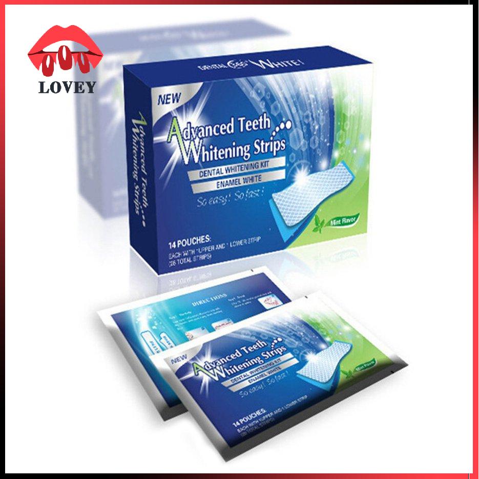 lovey★28PCS/SET Natural Advanced White Gel Teeth Whitening Strips Oral Hygiene Care