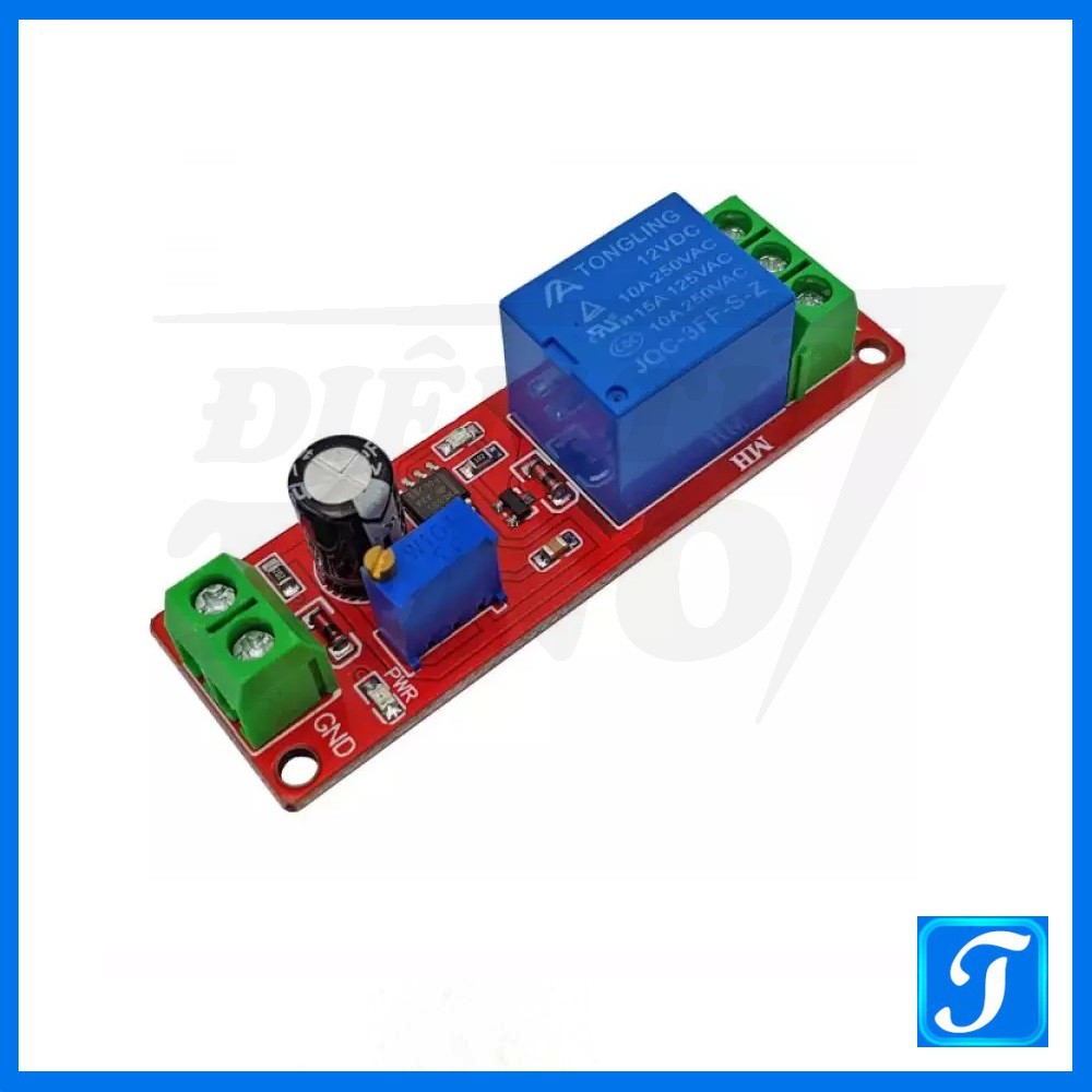 Module relay tạo trễ 12V đóng ngắt thiết bị loại đóng trễ