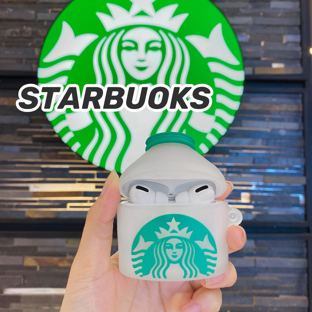 Vỏ Bảo Vệ Hộp Sạc Tai Nghe Airpods 1 / 2 / Pro Hình Ly Cà Phê Starbucks Phát Sáng Trong Bóng Tối Chống Sốc