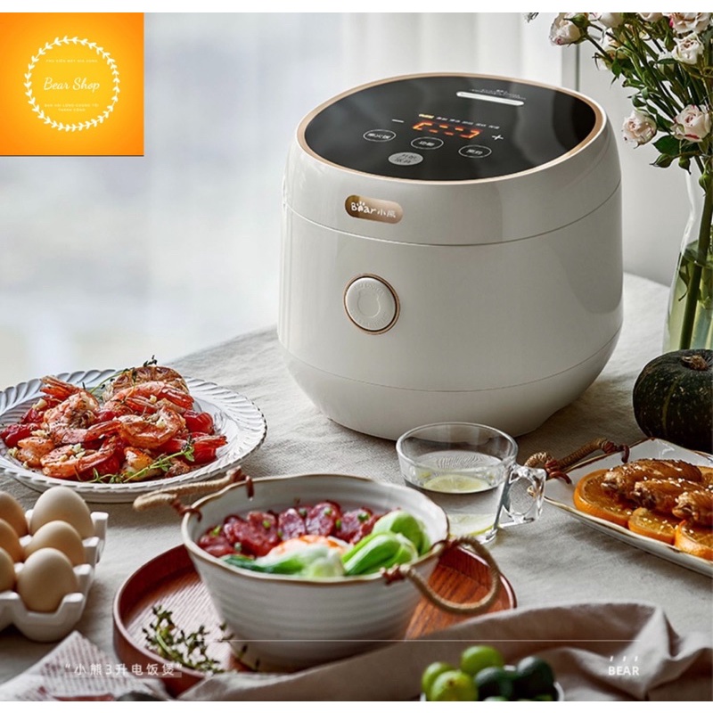 Nồi cơm 3L-4L chính hãng Bear mẫu mới 2022 cho gia đình 3-5 người