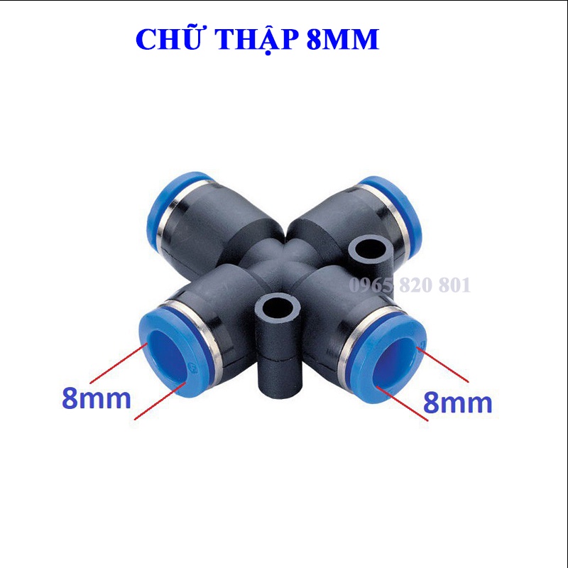 Chữ thập chia 4 hướng ống 8mm.