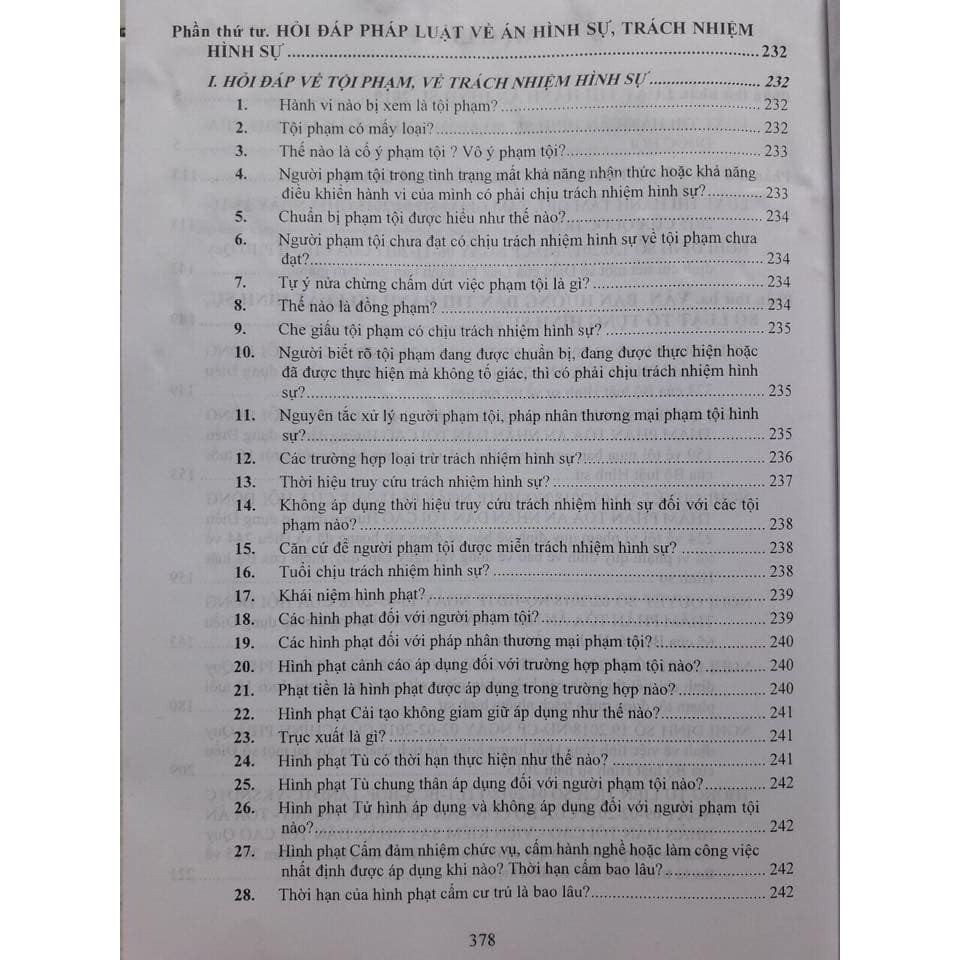 Sách - Luật thi hành án hình sự và 350 câu hỏi đáp về hình sự,tố tụng hình sự