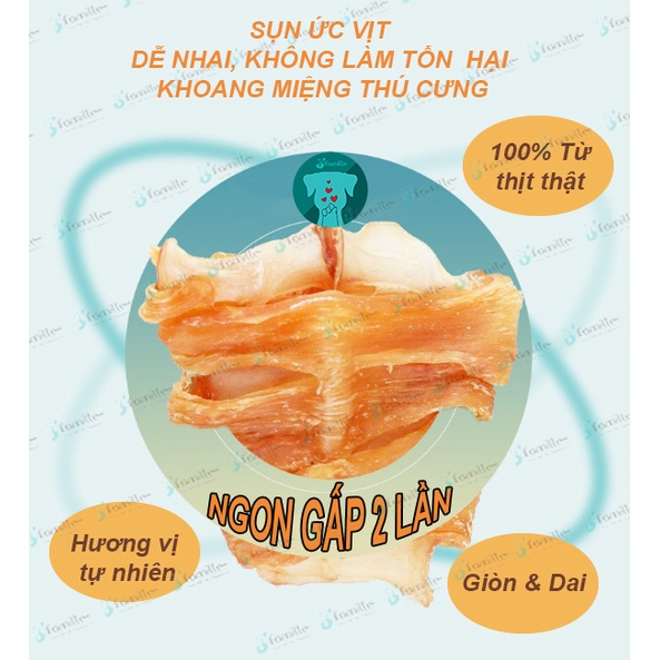 [NGON GẤP 2 LẦN]Snack Cho Thú Cưng JFamille, Gà Vịt Cuộn Sụn Ức, Bổ Sung Dinh Dưỡng, Bóng Mượt Lông, Giảm Chảy Nước Mắt.