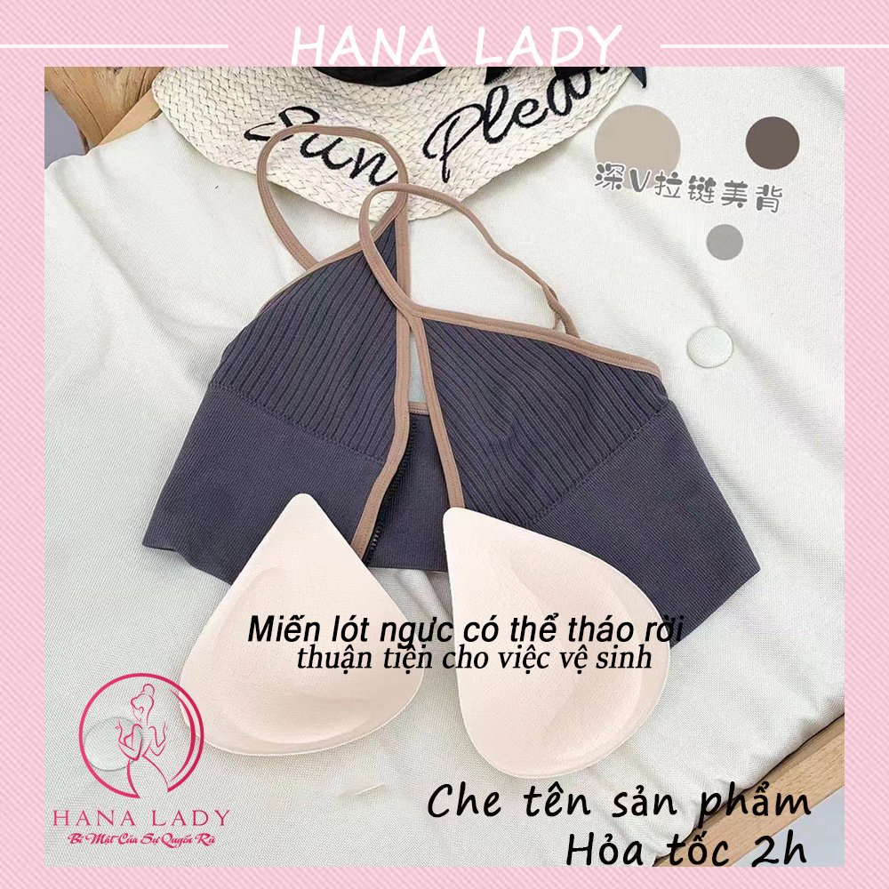 Áo bra tập gym, yoga, aerobic croptop xẻ ngực kèm mút len tăm siêu sexy BL032