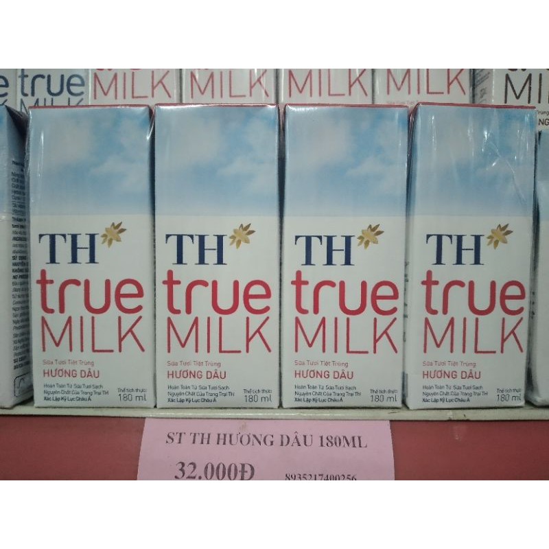 Sữa TH True milk hương dâu 180ml