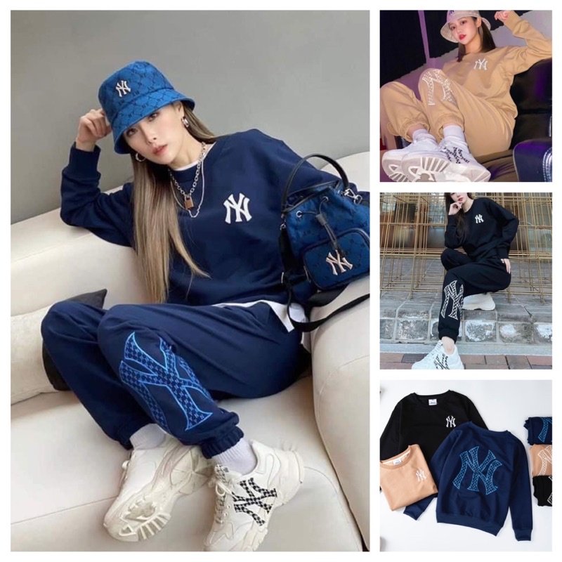 Bộ nỉ da cá nam nữ bộ thể thao thu đông MIb NY hàng đẹp cam kết chất lượng FULL TAG