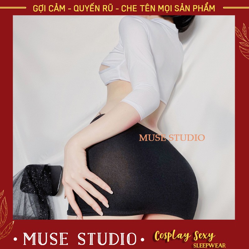 Đồ Ngủ Cosplay 𝑿𝑨̉ 𝑲𝑯𝑶 Váy Ngủ Cosplay Thư Ký Sexy, Cô Thư Kí Siêu Gợi Cảm