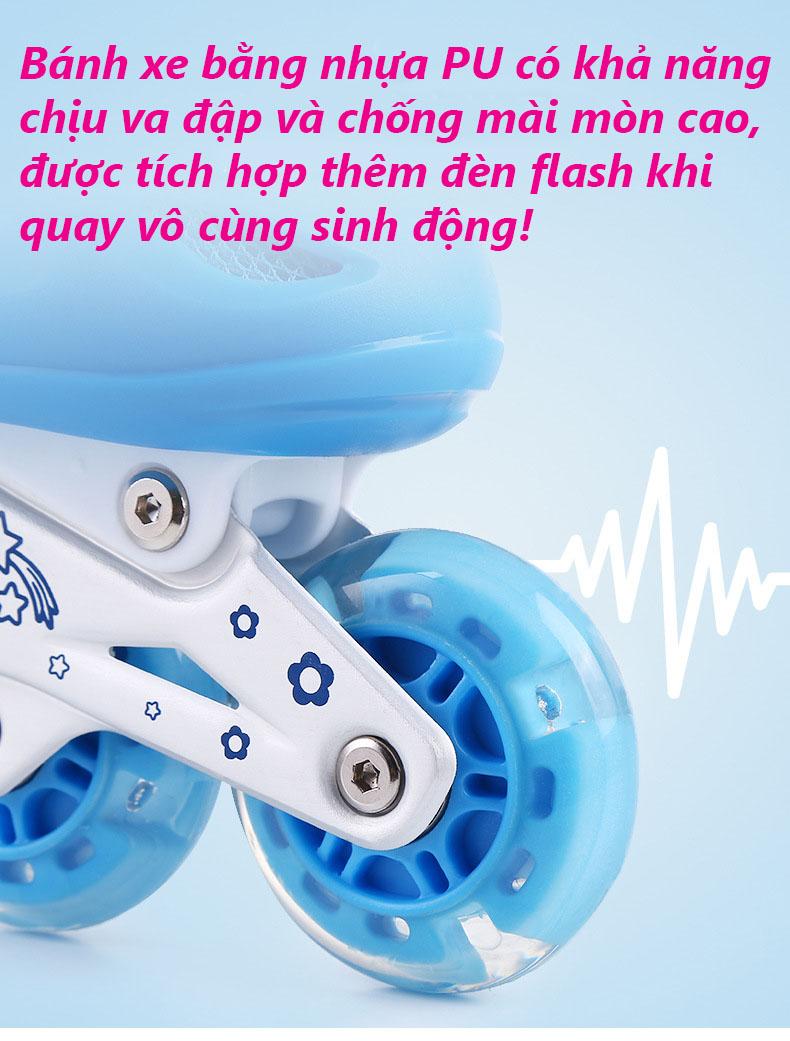 Giày Patin Giá Tốt - Trượt Patin Có Đèn Led Thời Trang - Tặng đầy đủ mũ bảo hiểm, phụ kiện chơi và đồ bảo hộ