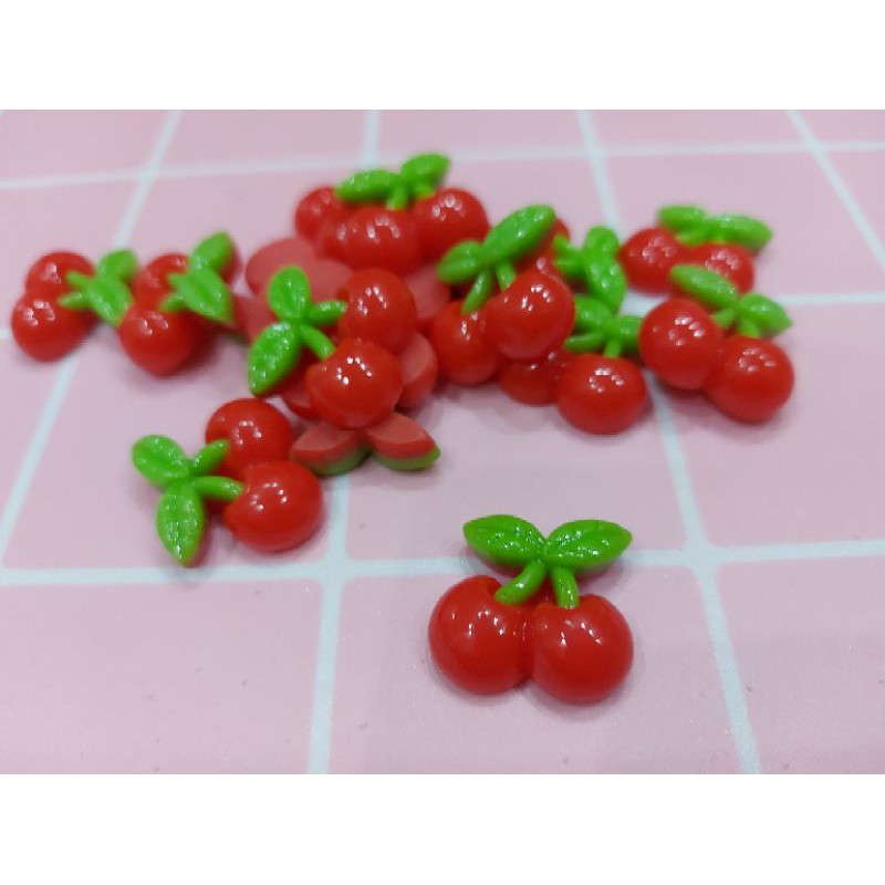 Charm Trái Cherry Anh Đào trang trí Slime, tiểu cảnh toru_slime