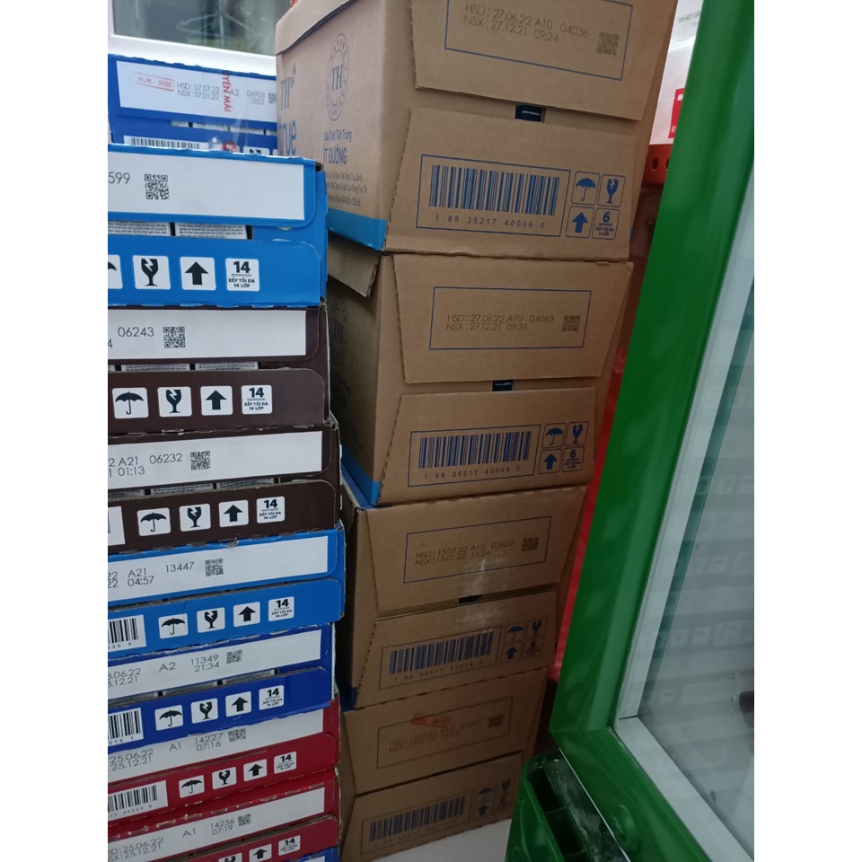 Thùng Sữa Tươi TH True milk 180ml ít đường