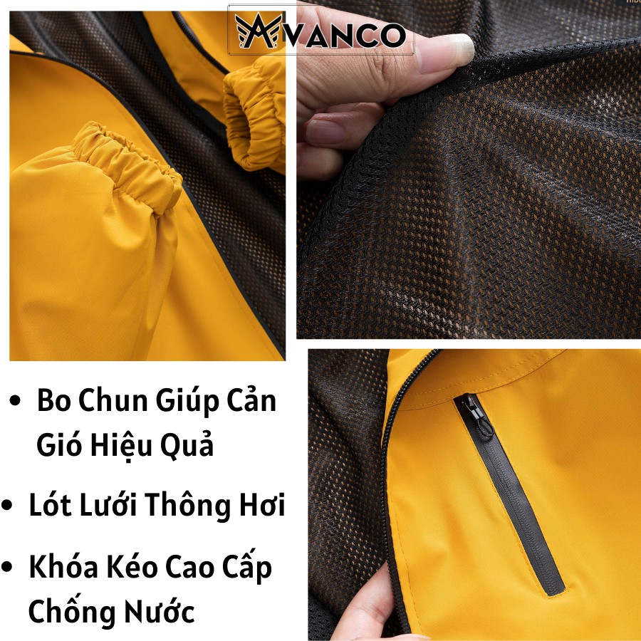 Áo khoác dù nam 2 lớp lót lưới, chống nước, gió bụi, hàng loại 1 xuất dư AVANCO