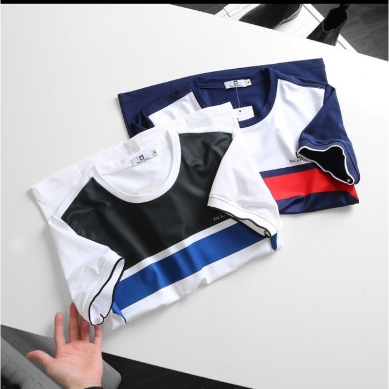 Áo thun nam cổ tròn ngắn tay PACK HORSE sọc tròn M3 vải thun cá sấu poly cao cấp P0117 | BigBuy360 - bigbuy360.vn