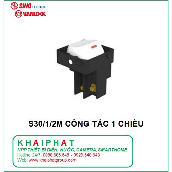 SINO SP VANLOCK CÔNG TẮC ĐƠN 1 CHIỀU S30/1/2M CHÍNH HÃNG, GIÁ RẺ, GIÁ TỐT - KHẢI PHÁT ELECTRIC