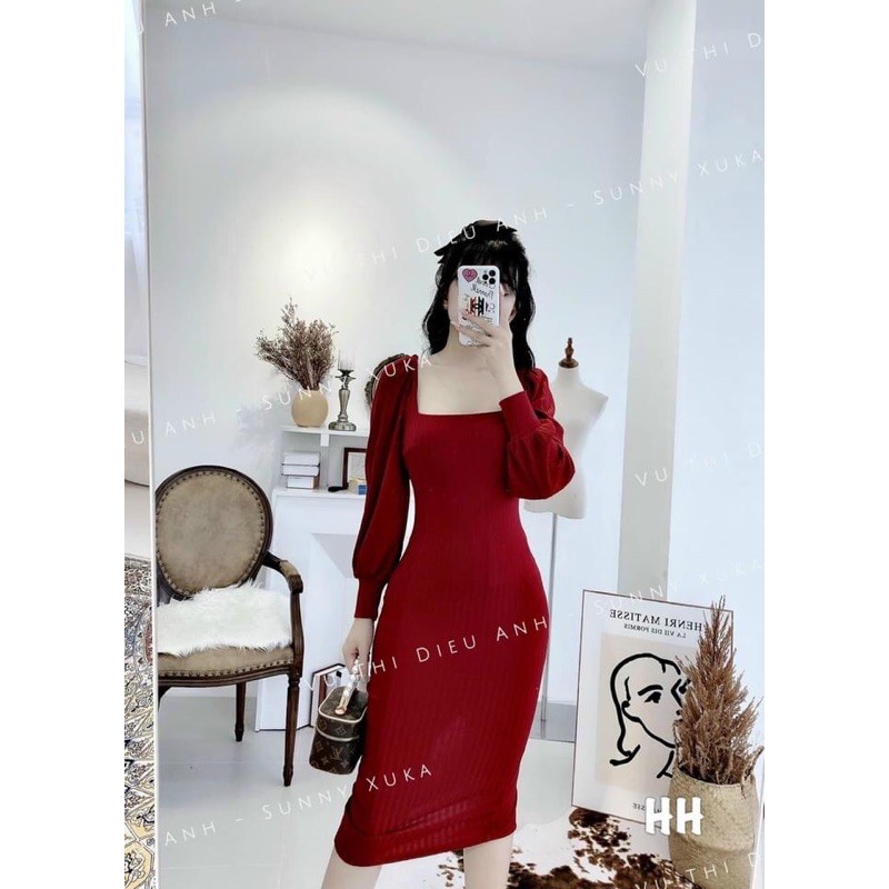 váy len tay bồng quảng châu