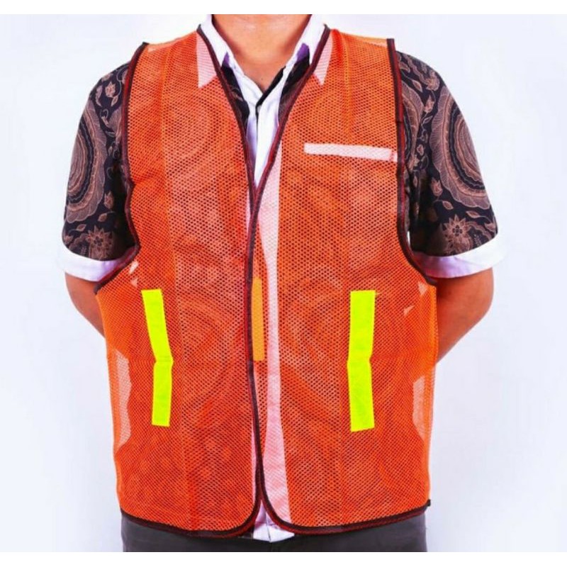 Áo Vest Lưới Màu Cam / Xanh Lá