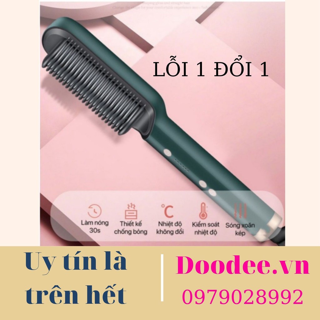 Lược điện STRAIGHTENER JC-688 đa năng chải thẳng, uốn tóc với chất liệu cao cấp và công nghệ ION pp bởi Doodee Shop