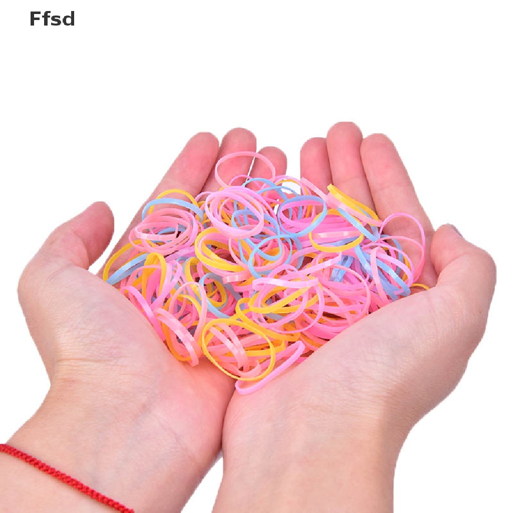 Set 500 Dây Buộc Tóc Cao Su Sử Dụng Một Lần Cho Bé Gái