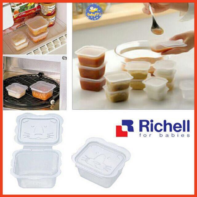 Khay trữ đông Richell - Bộ chia thức ăn Richell trữ đồ ăn dặm cho bé 50ml/100ml/150ml