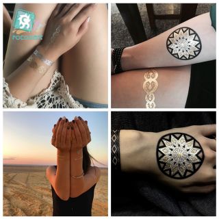 Hình xăm dán flashtattoo mix henna