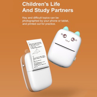 Máy in hóa đơn, in note tài liệu cầm tay bluetooth siêu kute dễ thương Mini Printer - tặng cuộn giấy in đi kèm