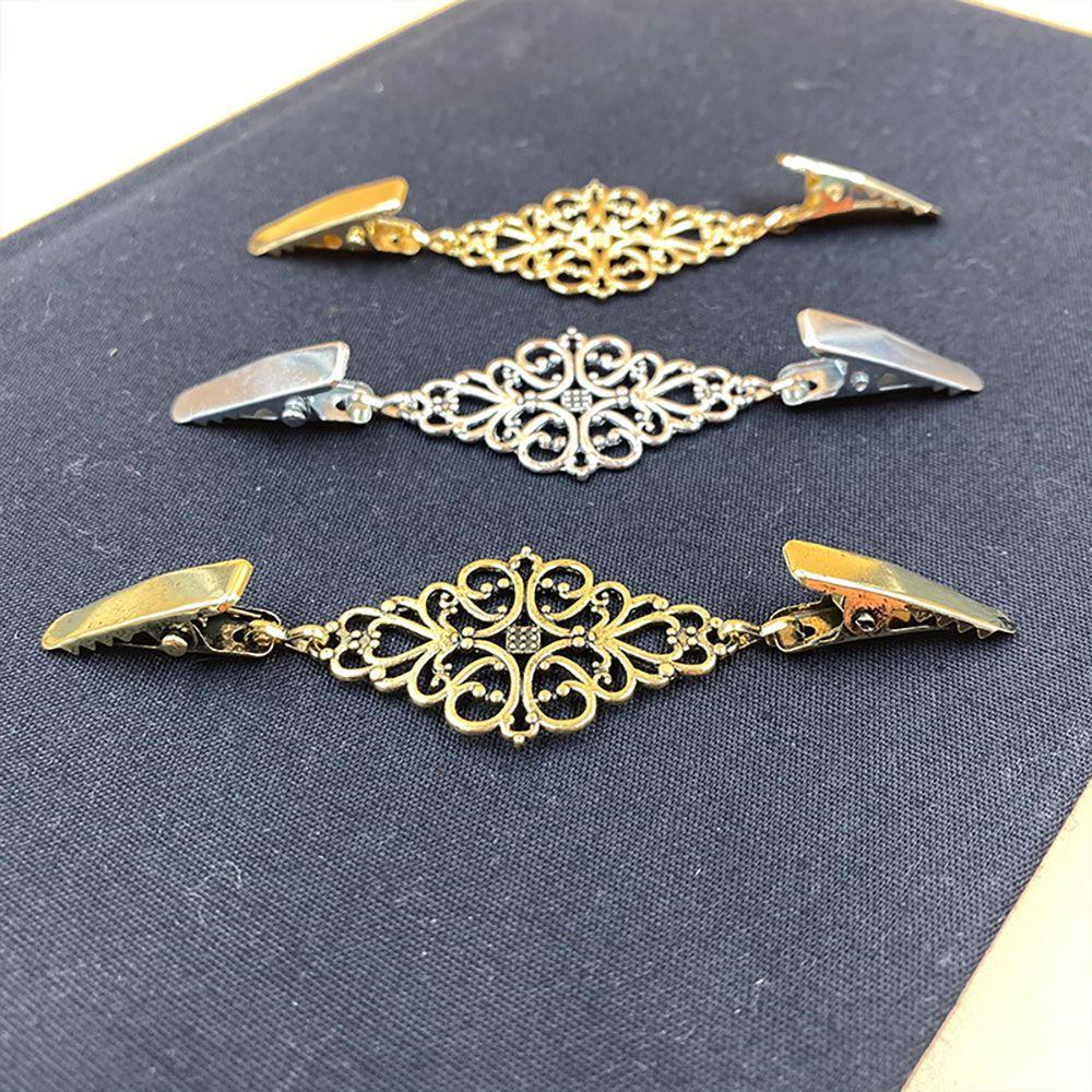 YIYU Kẹp Cố Định Áo Khoác Cardigan Bằng Hợp Kim Màu Vàng Đồng Phong Cách Cổ Điển Tiện Dụng Cho Nữ