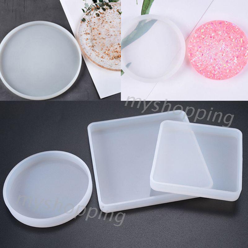 Set 3 Khuôn Silicon Hình Vuông / Tròn Dùng Để Làm Đồ Trang Sức Thủ Công