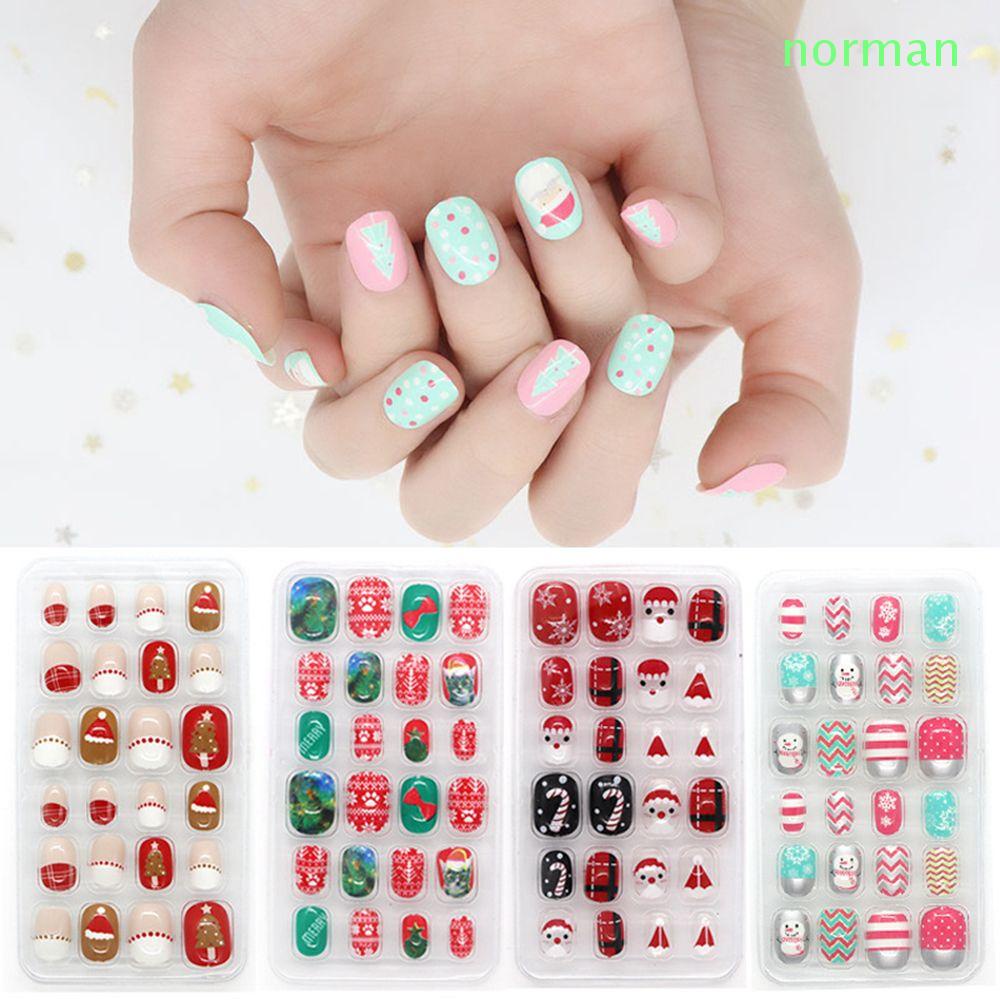 Set móng tay giả họa tiết hoạt hình cho bé gái DIY