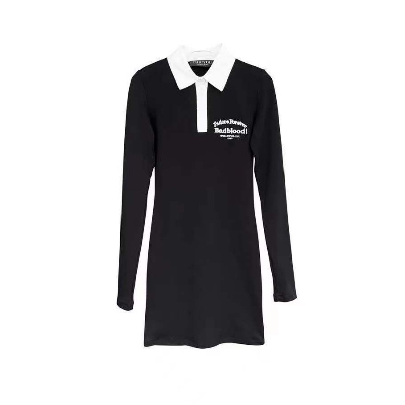 Đầm Perty cổ polo ôm dáng quyến rũ phong cách Hàn Quốc thời trang dành cho nữ