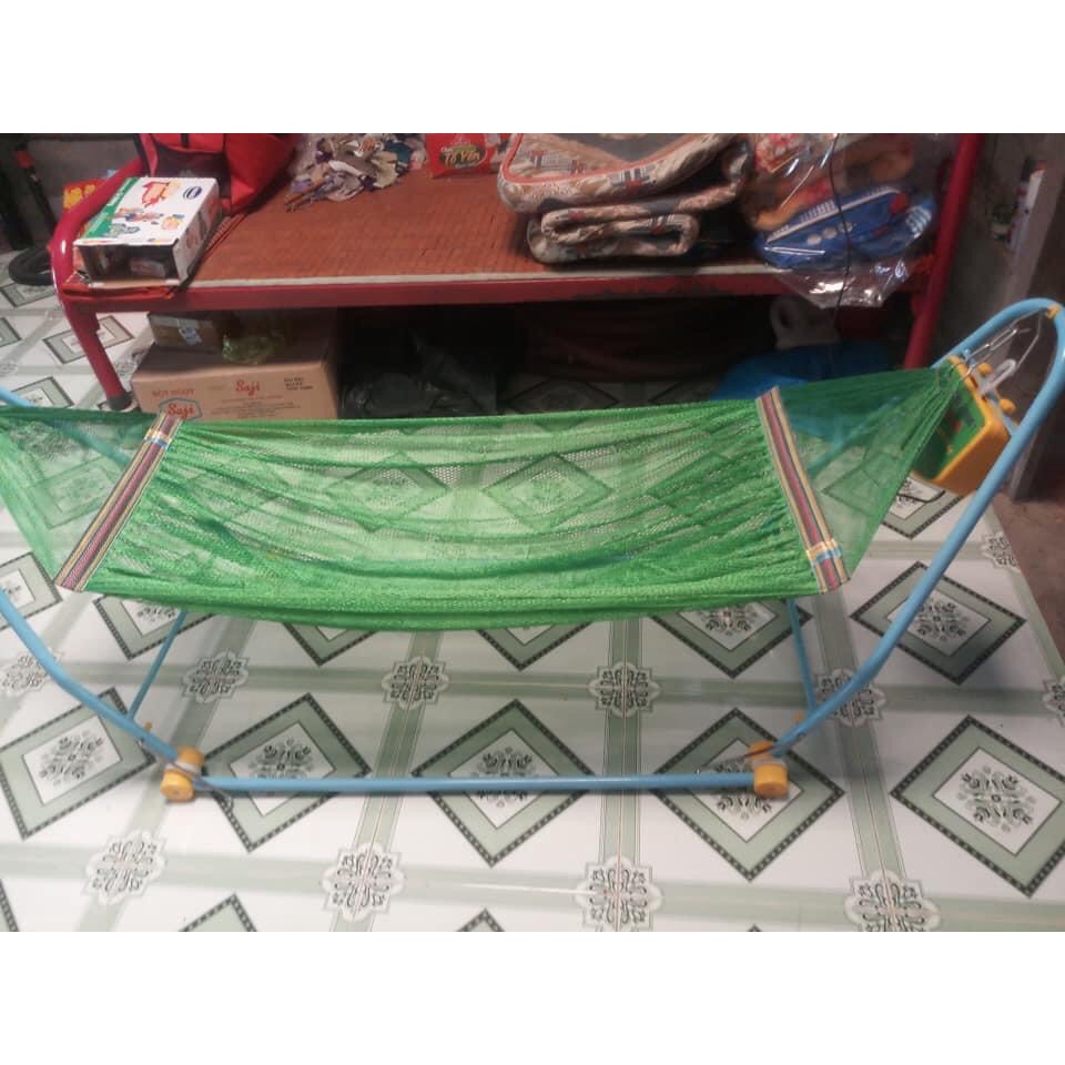 Võng tự đưa cho bé-(sản phẩm có khung +máy đưa+sạc+ lưới võng, tặng kèm 2 dây curoa- CHƯA CÓ LÒNG NÔI).