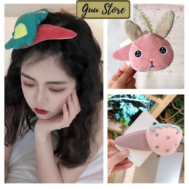 Kẹp Tóc - Phụ Kiện Tóc Họa Tiết Nhồi Bông Siêu Cute Guu PKT02