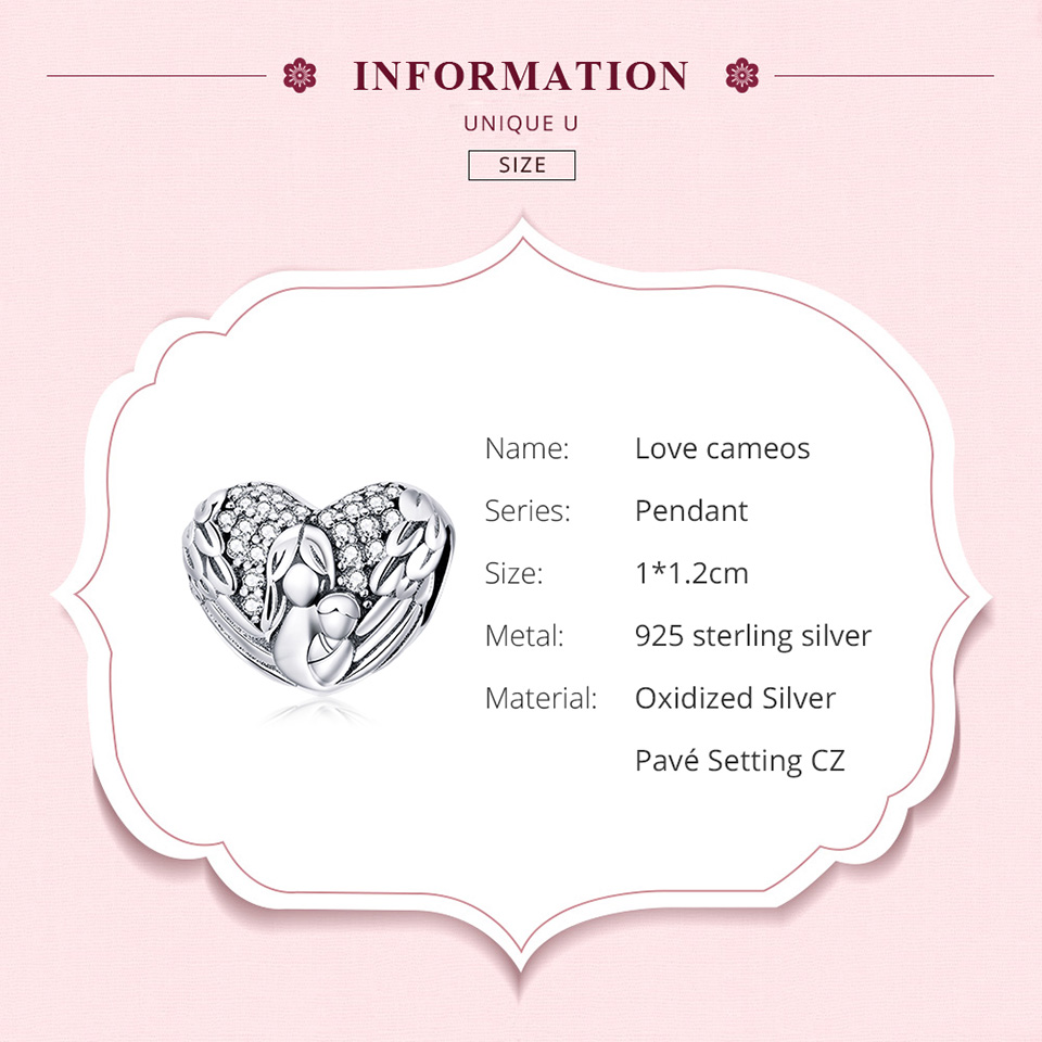 Hạt Charm Bamoer SCC634 Bằng Bạc 925 Nguyên Chất Phù Hợp Với Vòng Tay Làm Cho Quà Tặng Ngày Của Mẹ