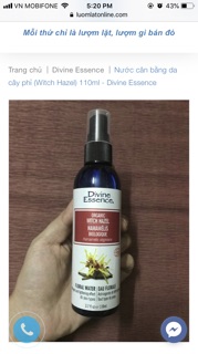 DIVINE ESSENCE - HYDROSOL WITCH HAZEL110ML